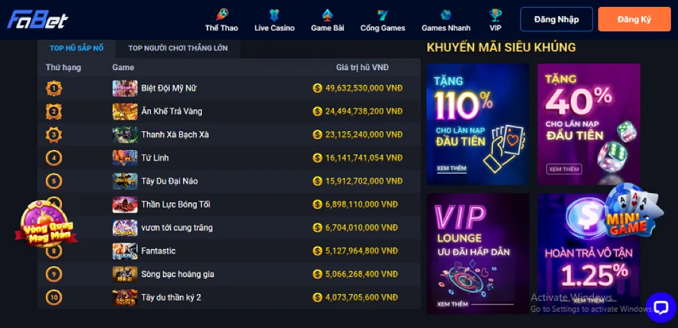 Hướng dẫn nạp và rút tiền